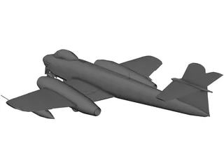 Gloster Meteor NF8 3D Model preview