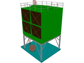 Cooling Tower 3D Model preview
