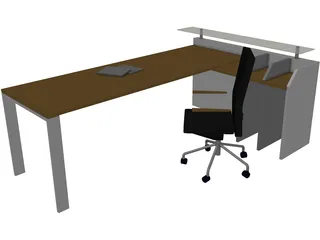 Office Desk 3D Model preview
