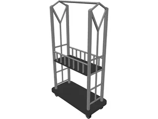Hotels Boot Maletero 3D Model preview