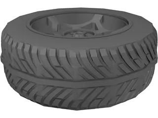 Wheel 5-spoke 3D Model preview