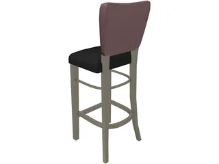 Stool Bar Princeton 3D Model preview