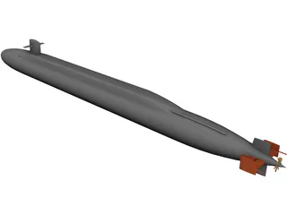 USS Ohio 3D Model preview