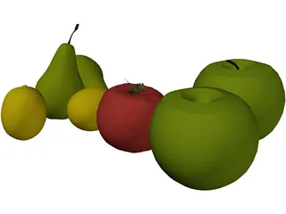 Fruits and Vegetables 3D Model preview
