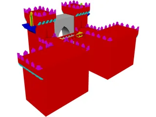Castle Gate Front 3D Model preview