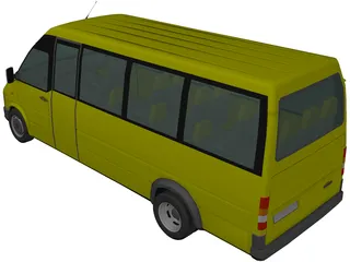 Volkswagen LT Bus [+Interior] 3D Model preview