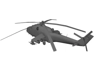 Mil Mi-24 Hind 3D Model preview