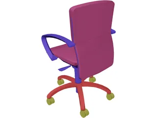 Chair Arms Adjustable 3D Model preview