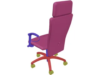 Chair Arms Exec 3D Model preview