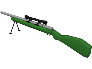 Rifle Robar Sniper 3D Model preview