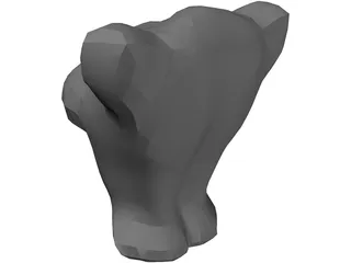 Torso Female Busty 3D Model preview