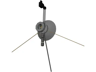 Mariner Space Probe 3D Model preview