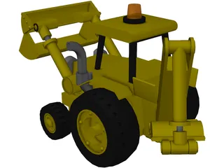 Excavator Toy 3D Model preview