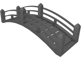 Japanese Bridge 3D Model preview