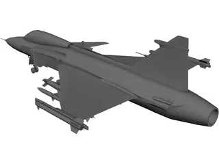 Saab JAS-39 Gripen 3D Model preview