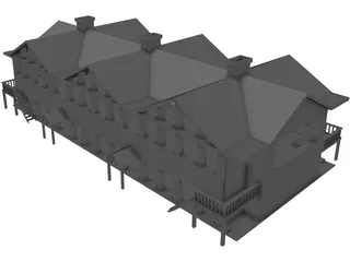 Ski Lodge 3D Model preview