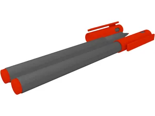 Permanent Marker 3D Model preview