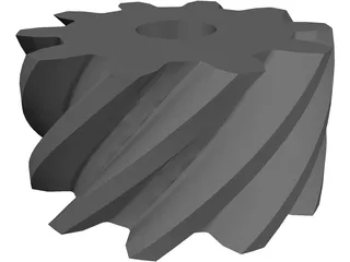 Helical Gear 3D Model preview