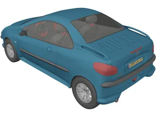 Peugeot 206CC 3D Model preview