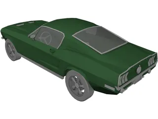 Ford Mustang Fastback (1968) 3D Model preview