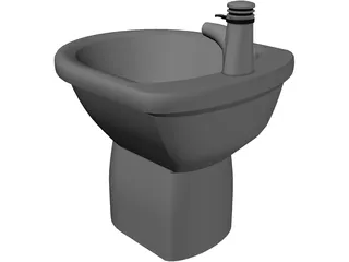 White Bidet 3D Model preview