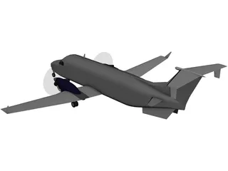 Beechcraft 1900-D 3D Model preview