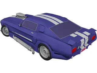 Ford Mustang GT500 Supercharged 3D Model preview