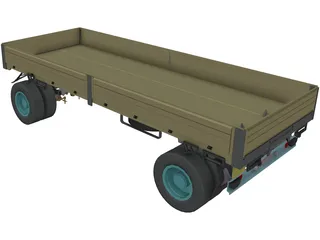 Cargo Trailer 3D Model preview