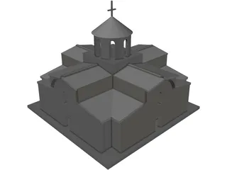 Ancient Roman Church 3D Model preview