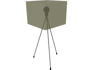Kwadratowa Lamp 3D Model preview
