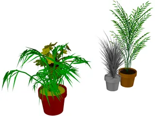 Flowerpots 3D Model preview