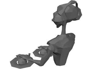 Alien DJ 3D Model preview