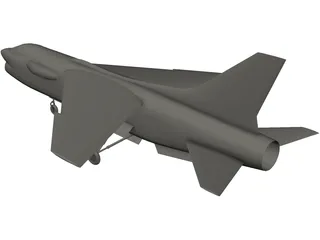 F-8 Crusader 3D Model preview