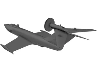 A-90 Orlenok Ekranoplane 3D Model preview