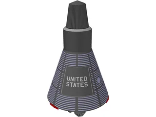 Mercury Capsule 3D Model preview