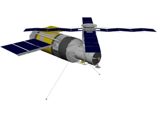 Skylab Space Station 3D Model preview