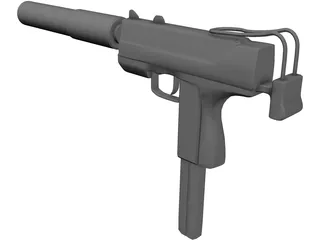 Uzi Silent 3D Model preview