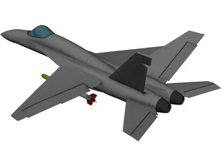 F-18 3D Model preview