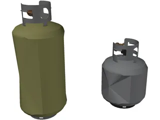 Propane Tanks 3D Model preview
