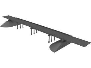 US 69 Highway Central Ave Bridge (Linn County, Kansas) 3D Model preview