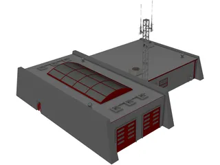 Fire Station 3D Model preview