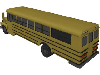 School Bus (1983) 3D Model preview