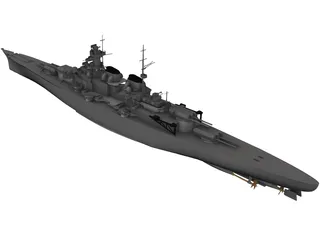 H-class Battleship 3D Model preview