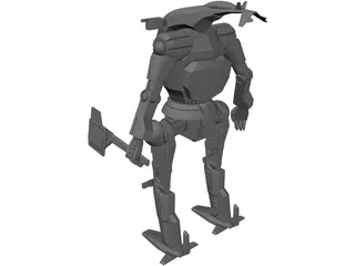 Hatchet Mech Warrior 3D Model preview