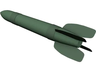 Katyusha Rocket 3D Model preview