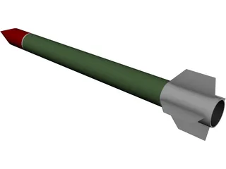 Qassam 2 Rocket 3D Model preview