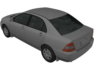 Toyota Corolla (2000) 3D Model preview