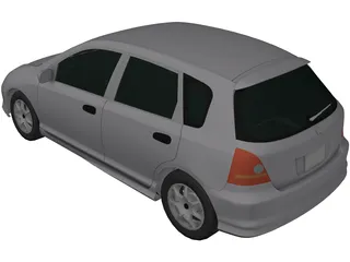 Honda Civic (2000) 3D Model preview