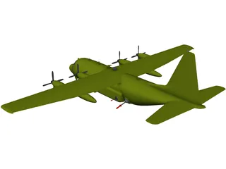 Lockheed AC-130U Gunship 3D Model preview