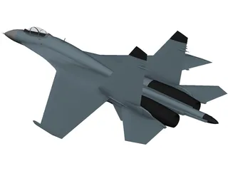 Sukhoi Su-27 Flanker A 3D Model preview